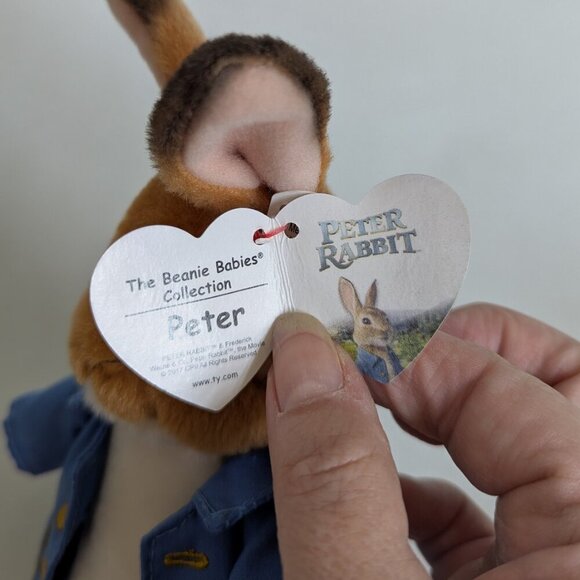 TY Beanie Baby Peter Rabbit With Perfect Tags 2018 Plush Toy Collectable - Picture 7 of 11